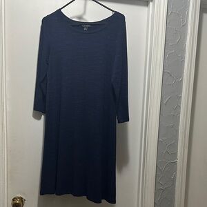Hilary Radley Dark Blue Long Sleeve Dress
